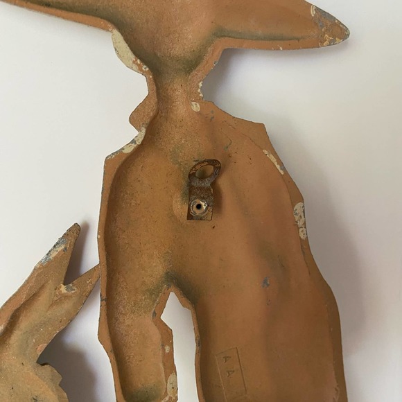 Southwest Donkey & Man Sexton Cast Iron Metal Leather Art Wall Decor Burro 1970 - Picture 12 of 12